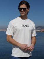 Ανδρικό Oversized T-shirt BUTTERFLY EFFECT 10-729 Λευκό - Image 7