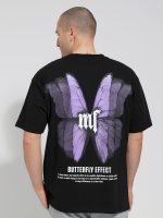 Ανδρικό Oversized T-shirt BUTTERFLY EFFECT 10-730 Μαύρο