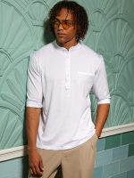 Ανδρικό T-shirt Με Κουμπάκια LUCA 270-221 Λευκό