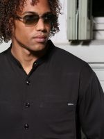 Πουκάμισο Μανίκι 3/4 Slim-fit VITO 250-956 Μαύρο - Image 4