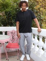 Ανδρικό T-shirt Με Κρυφά Κουμπιά LUCADI 270-210 Μαύρο - Image 4