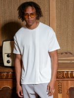 Ανδρικό T-shirt Oversize PONTE 270-314 Λευκό - Image 3