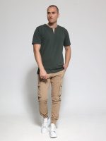 Ανδρικό Παντελόνι Cargo BLACKZI 88-169 Μπεζ - Image 3