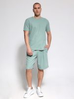 Ανδρική Βερμούδα Με Ιδιαίτερη Πλέξη Moreto 456018 Μέντα - Image 3