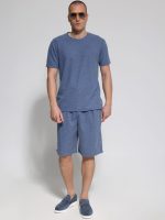 Ανδρική Βερμούδα Με Ιδιαίτερη Πλέξη Moreto 456018 Indigo - Image 3