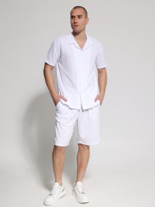 Ανδρική Βερμούδα Με Ιδιαίτερη Πλέξη Moreto 456018 Λευκό