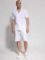 Ανδρική Βερμούδα Με Ιδιαίτερη Πλέξη Moreto 456018 Λευκό - Image 2