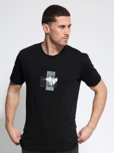 Ανδρικό Βαμβακερό T-shirt DOROTEO 207078 Μαύρο