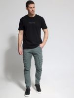 Ανδρικό Βαμβακερό T-shirt FIGARO 33-207081 Μαύρο - Image 4