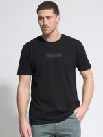 Ανδρικό Βαμβακερό T-shirt FIGARO 33-207081 Μαύρο - Image 2