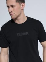 Ανδρικό Βαμβακερό T-shirt FIGARO 33-207081 Μαύρο