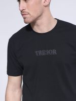 Ανδρικό Βαμβακερό T-shirt FIGARO 33-207081 Μαύρο - Image 3