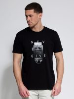 Ανδρικό Βαμβακερό T-shirt ELMO 207077 Μαύρο - Image 3