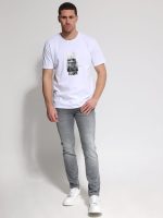 Ανδρικό Βαμβακερό T-shirt ELMO 207077 Λευκό - Image 2