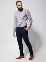 Ανδρικό Πουκάμισο Tailor-Fit GIANNI 33-8166 Μπλε Φαρδιά γραμμή - Image 2