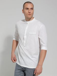 Ανδρικό T-shirt Με Κουμπάκια LORENZO 270-220 Λευκό