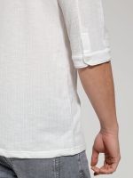 Ανδρικό T-shirt Με Κουμπάκια LORENZO 270-220 Λευκό - Image 2