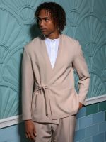 Σακάκι Με Δέσιμο Στο Πλάι LUIGI 260-951 Μπεζ