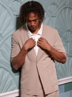 Ανδρικό Σακάκι Με Κοντό Μανίκι ENRICO 260-958 Μπεζ