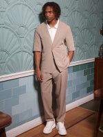 Ανδρικό Σακάκι Με Κοντό Μανίκι ENRICO 260-958 Μπεζ - Image 3