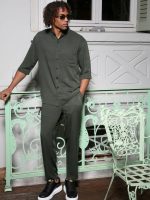 Πουκάμισο Μανίκι 3/4 Slim-fit VITO 250-956 Χακί