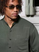 Πουκάμισο Μανίκι 3/4 Slim-fit VITO 250-956 Χακί - Image 2