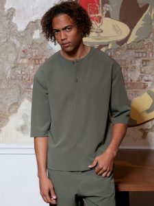 Ανδρική Μπλούζα Μανίκι 3/4 VALERIO 270-957 Χακί