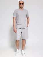 Ανδρικό T-shirt Με Ιδιαίτερη Πλέξη Moreto 207018 Γκρι - Image 3