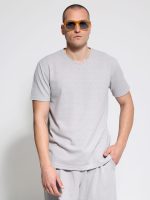 Ανδρικό T-shirt Με Ιδιαίτερη Πλέξη Moreto 207018 Γκρι - Image 2