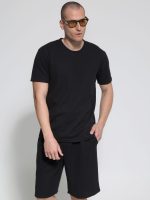 Ανδρικό T-shirt Με Ιδιαίτερη Πλέξη Moreto 207018 Μαύρο