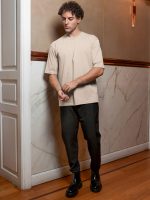 Ανδρικό Μοντέρνο T-shirt 270-270 Μπεζ - Image 4