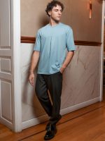 Ανδρικό Μοντέρνο T-shirt 270-270 Σιελ - Image 3