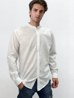 Ανδρικό Βαμβακερό Πουκάμισο 33-7514 Λευκό - Image 2