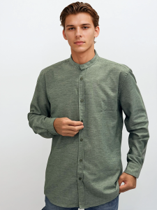 Ανδρικό Βαμβακερό Πουκάμισο 33-7514 Green