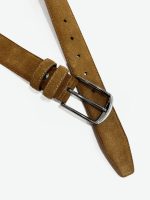 Ανδρική Ζώνη Suede 33-6037 Καμηλό - Image 2