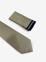 Ανδρική Γραβάτα Με Μαντηλάκι 33-6099 Beige 5 - Image 2