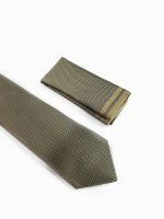 Ανδρική Γραβάτα Με Μαντηλάκι 33-6099 Beige 6 - Image 2