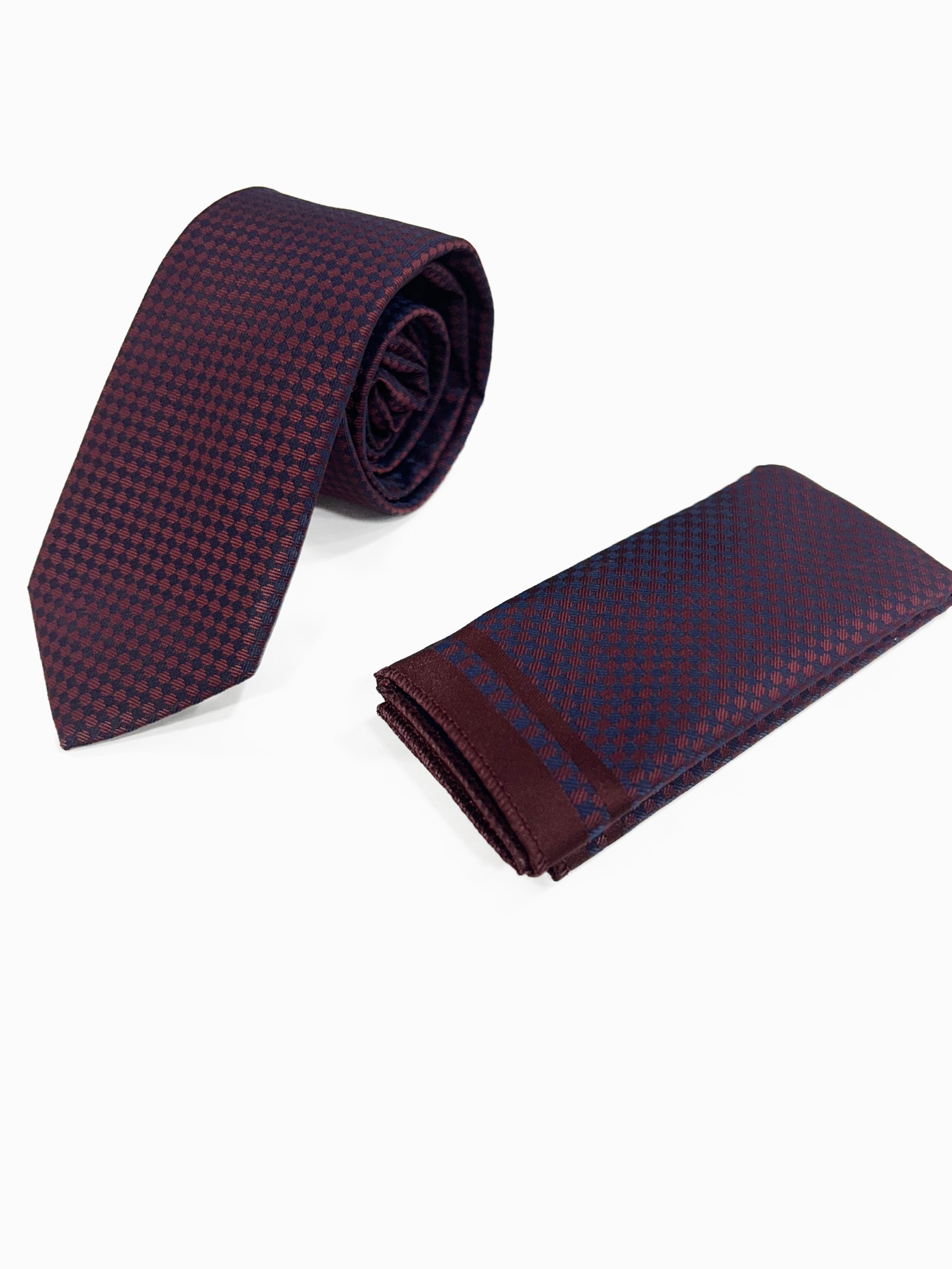IMG_1768 copy Ανδρική Γραβάτα Με Μαντηλάκι 33-6099 Burgundy - Image 1