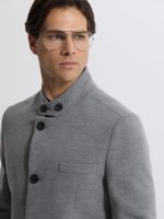 Ανδρικό Παλτό με Ψηλό Γιακά VITO 2604 Γκρι - Image 3