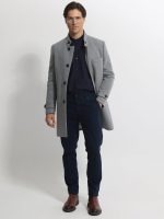 Ανδρικό Παλτό με Ψηλό Γιακά VITO 2604 Γκρι - Image 2