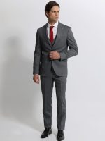 Ανδρικό Κοστούμι Με Γιλέκο HANK 2031 Γκρι