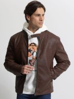 Ανδρικό Jacket Eco-Leather Μπουφάν SILA 2178 Καφέ - Image 3