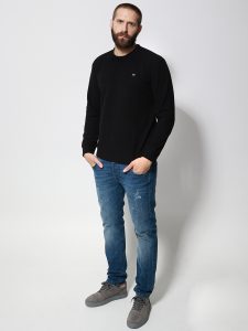 Ανδρική Μπλούζα Μακρυμάνικη LIAM 206076 Μαύρο