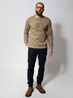 Sweatshirt Μπλούζα με Εντυπωσιακό Λογότυπο 206089 Μπεζ - Image 3