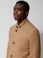 Ανδρικό Παλτό με Ψηλό Γιακά VITO 2604 Camel - Image 3