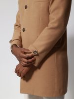 Ανδρικό Παλτό με Ψηλό Γιακά VITO 2604 Camel - Image 6