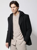 Ανδρικό Παλτό με Κουκούλα VALENTINO 2602 Μαύρο - Image 4