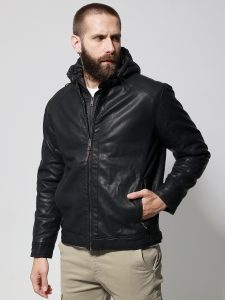 Ανδρικό Jacket Eco-Leather Μπουφάν VENERO 2171-1 Μαύρο