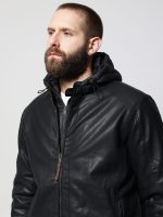 Ανδρικό Jacket Eco-Leather Μπουφάν VENERO 2171-1 Μαύρο - Image 4