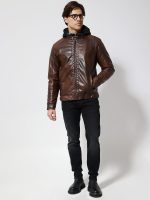 Ανδρικό Jacket Eco-Leather Μπουφάν VENERO 2171-1 Καφέ - Image 3